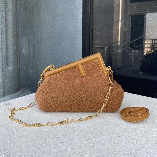 Fendi First Small Bag Sheepskin 6 Colors ( Chain Strap not Include)