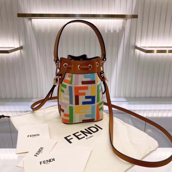 Fendi Mon Tresor Mini Bag With Colorful FF Canvas