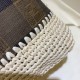 Fendi Mon Tresor Mini Bag With Straw Knitting and FF Fabric