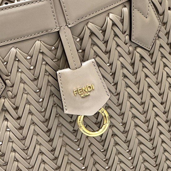 Fendi Origami Medium Interlaced Leather Bag 2 Colors