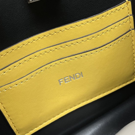 Fendi Peekaboo ISEEU Mini Black Leather Bag 4 Colors For Male