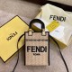 Fendi Sunshine Mini Shopper Straw