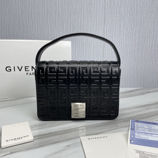 Givenchy Medium 4G Bag Crossbody Bag in Calfskin Leather With High Frequency Embossed 4G Motif