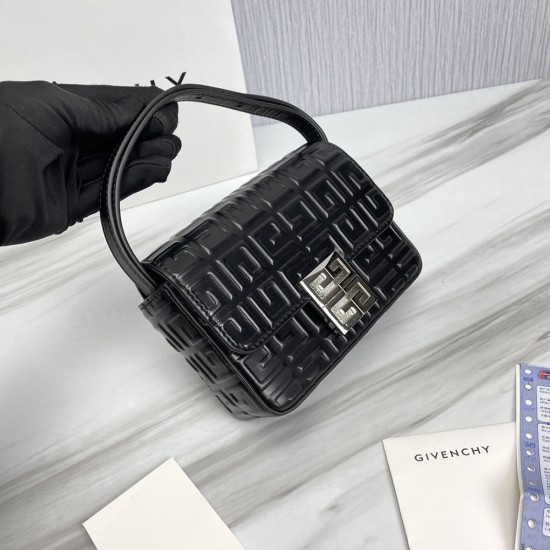 Givenchy Small 4G Bag Crossbody Bag in Calfskin Leather With High Frequency Embossed 4G Motif