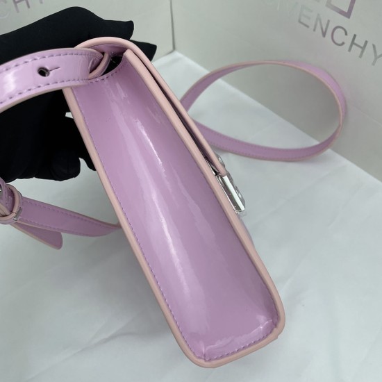 Givenchy Mini 4G Logo Vertical Phone Bag in Patent Calfskin
