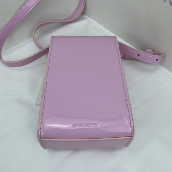 Givenchy Mini 4G Logo Vertical Phone Bag in Patent Calfskin