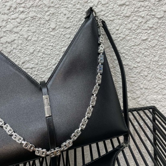 Givenchy Small Cut Out Bag in Box Leather With Chains