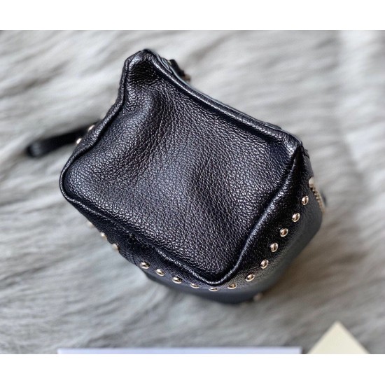 Givenchy Mini Pandora Clutch Bag in Grained Calfskin With Rivets