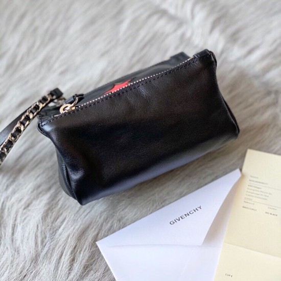 Givenchy Mini Pandora Clutch Bag in Oil Wax Leather With Star