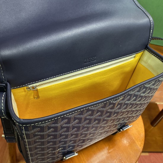 Goyard Messenger Bag With Double Leather Tap
