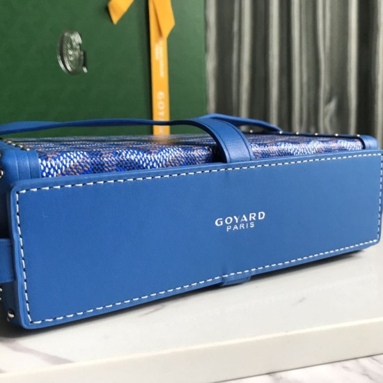 Goyard Minaudiere Trunk Bag in Cowhide And Canvas 17cm 11 Colors