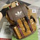 Gucci Adidas X Gucci Backpack In GG Crystal Canvas And Leather With Trefoil Print 34cm