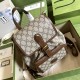 Gucci Backpack In GG Supreme Canvas And Leather With Interlocking G 2 Colors 26.5cm