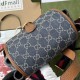 Gucci Backpack In GG Denim Jacquard And Leather With Interlocking G 2 Colors 26.5cm