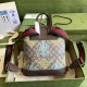 Gucci Backpack In GG Supreme Canvas And Leather With Interlocking G And Prints 2 Colors 26.5cm