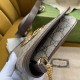 Gucci Blondie Chains Shoulder Bag In GG Supreme Canvas And Leather 2 Colors 28cm