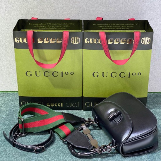 Gucci Bamboo 1947 Jumbo GG Bag With DTM Trims 17cm 21cm
