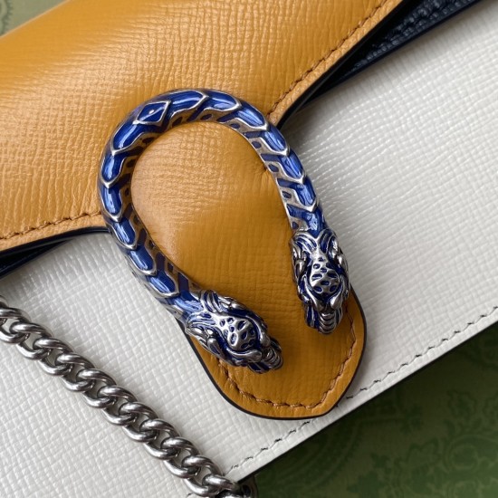 Gucci Dionysus Super Mini Bag in Contrasting Leather 16.5cm