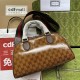 Gucci Adidas X Gucci Mini Duffle Bag In GG Crystal Canvas And Leather With Trefoil Print 31.5cm