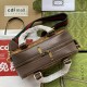 Gucci Adidas X Gucci Mini Duffle Bag In GG Crystal Canvas And Leather With Trefoil Print 31.5cm
