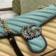 Gucci GG Marmont Shoulder Bag In Diagonal Matelasser Contrasting Leather With Textured Torchon Double G Metal Buckle 2 Colors 22cm 26cm