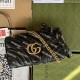 Gucci The Hacker Project Small GG Marmont Bag In Matelassé Chevron Leather With Balenciaga Print 2 Colors 26cm
