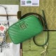 Gucci GG Marmont Chain Shoulder Bag In Diagonal Matelassé Leather With Textured Torchon Double G Buckle 18cm 24cm