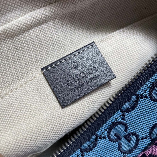 Gucci GG Marmont Small Shoulder Bag In Multicolor Diagonal Matelassé Original GG Canvas 2 Colors 24cm