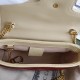 Gucci GG Marmont Super Mini Bag In Diagonal Matelassé Contrasting Leather With Textured Torchon Double G Metal Buckle 17.5cm