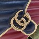 Gucci GG Marmont Top Handle Bag In Diagonal Matelassé Contrast Leather 3 Colors 21cm 27cm