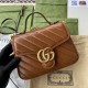 Gucci GG Marmont Top Handle Bag In Diagonal Matelassé Leather 21cm 27cm