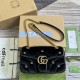 Gucci GG Marmont Small Shoulder Bag In Quilted Chevron Velvet 26cm 4 Colors
