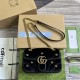 Gucci GG Marmont Mini Shoulder Bag In Quilted Chevron Velvet 22cm 4 Colors