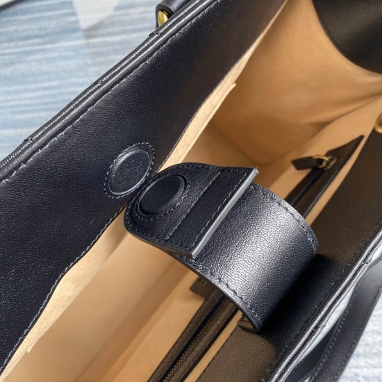 Gucci GG Marmont Tote Bag In Diagonal Matelassé Leather 2 Colors 35cm