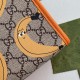 Gucci Children's Nina Dzyvulska Tote Bag Banana Print Orange Trim