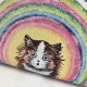 Gucci Children's Tote Bag Cat Print Multicolour Supreme Canvas Dark Blue Trim