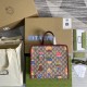 Gucci Children's Tote Bag GG Supreme Canvas Woodland Characters Print