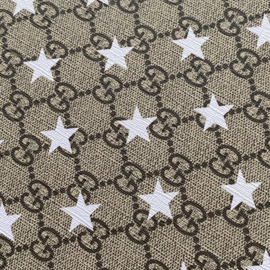 Gucci Children's Tote Bag Beige Ebony GG Supreme Canvas White Star Print Blue Trim