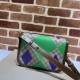 Gucci Horsebit 1955 Shoulder Bag Beige Ebony GG Supreme Canvas Geometric Print Brown Leather