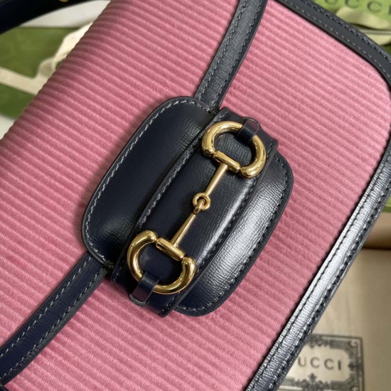 Gucci Horsebit 1955 Shoulder Bag in Corduroy With Contrasting Leather Trims 2 Colors 20.5cm 25cm