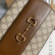 Gucci Horsebit 1955 Small Shoulder Bag In GG Supreme With Leather Trims 2 Colors 22.5cm