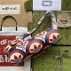 Gucci Adidas X Gucci Horsebit 1955 Shoulder Bag In Leather With Interlocking G And Trefoil Print 25cm