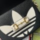 Gucci Adidas X Gucci Horsebit 1955 Mini Bag In Leather With Trefoil Print 4 Colors 20.5cm