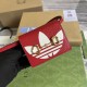 Gucci Adidas X Gucci Card Case Horsebit 1955 In Leather With Trefoil Print 4 Colors 11cm