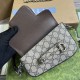 Gucci Horsebit 1955 Mini Shoulder Bag In Beige and ebony GG Supreme canvas 19.5cm
