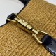 Gucci Jackie 1961 Shoulder Bag In Straw Effect Fabric With Leather Trims 19cm 28cm 36.5cm