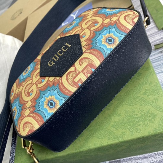 Gucci Neo Vintage Messenger Bag In Leather With GG Print 24cm