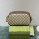 Gucci Neo Vintage Messenger Bag In GG Supreme Canvas With Leather Trims 2 Colors 24cm