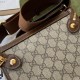 Gucci Messenger Bag In GG Supreme Canvas And Contrasting Leather With Interlocking G 2 Colors 21cm