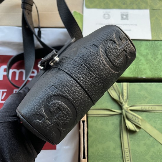 Gucci Jumbo GG Leather Small Messenger Bag 3 Colors 14.5cm